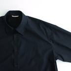 SUPER FINE TROPICAL WOOL SHIRT #DARK NAVY [A24SS03WT]