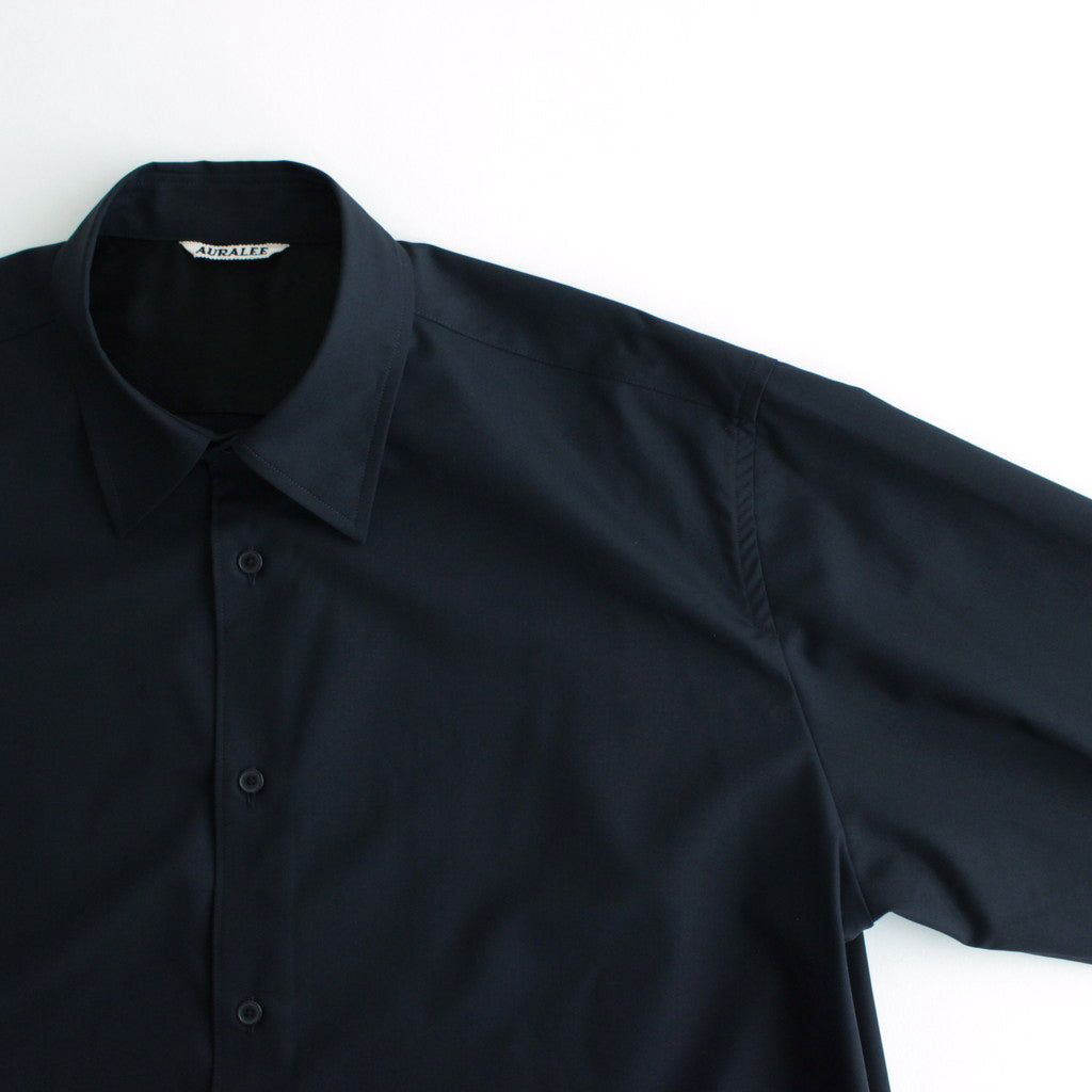 SUPER FINE TROPICAL WOOL SHIRT #DARK NAVY [A24SS03WT]