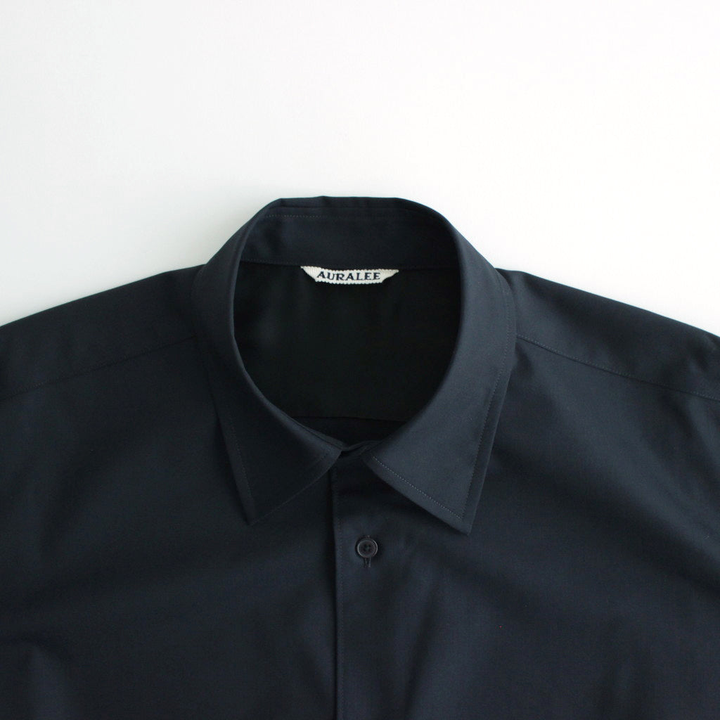 SUPER FINE TROPICAL WOOL SHIRT #DARK NAVY [A24SS03WT]