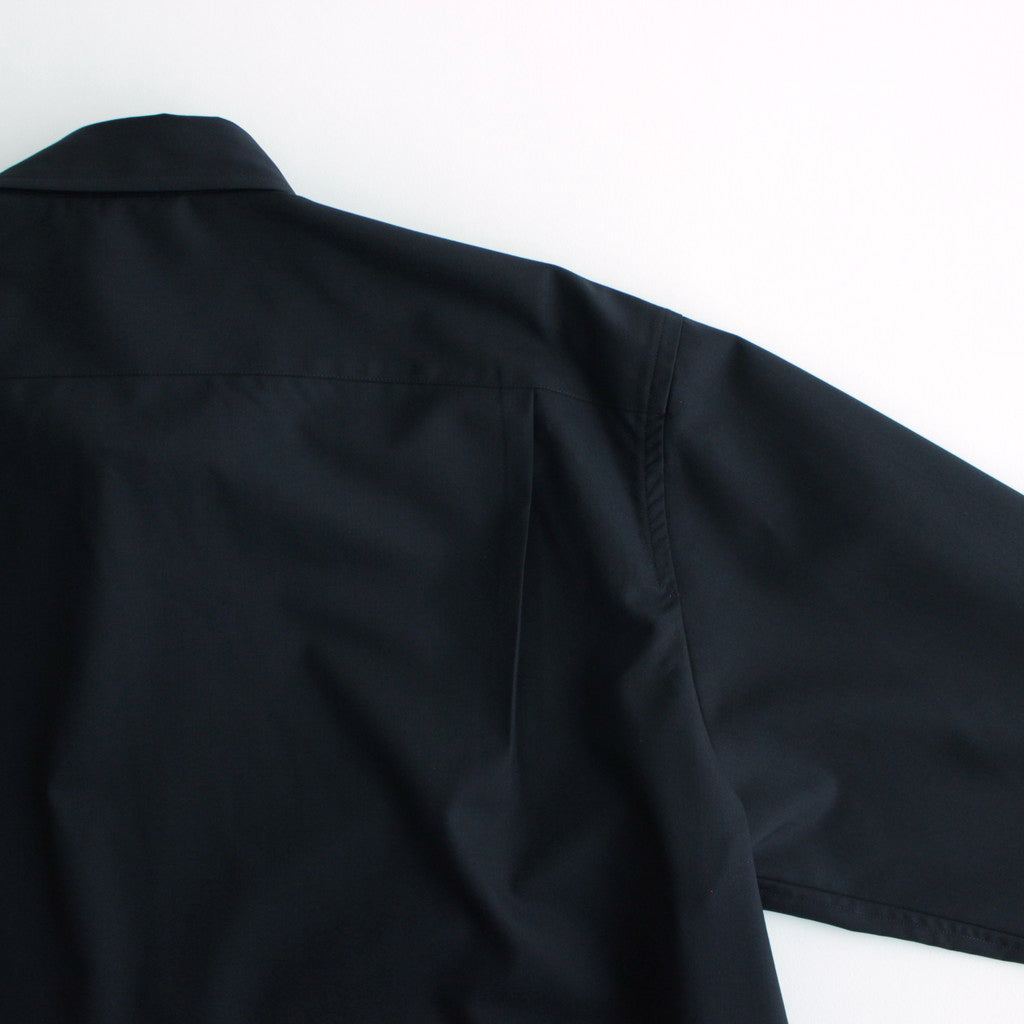 SUPER FINE TROPICAL WOOL SHIRT #DARK NAVY [A24SS03WT]