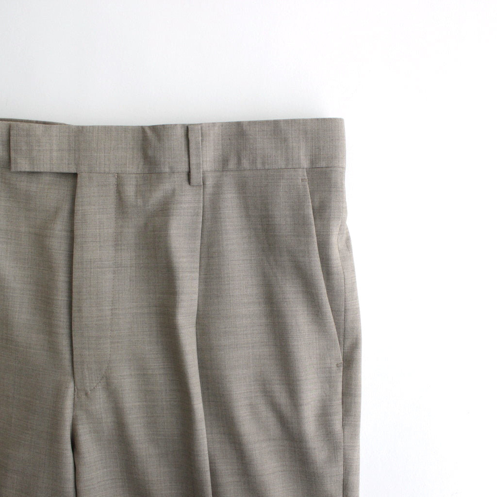 SUPER FINE TROPICAL WOOL SLACKS #TOP GRAY BEIGE [A24SP04WT]