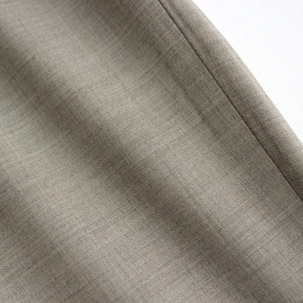 SUPER FINE TROPICAL WOOL SLACKS #TOP GRAY BEIGE [A24SP04WT]