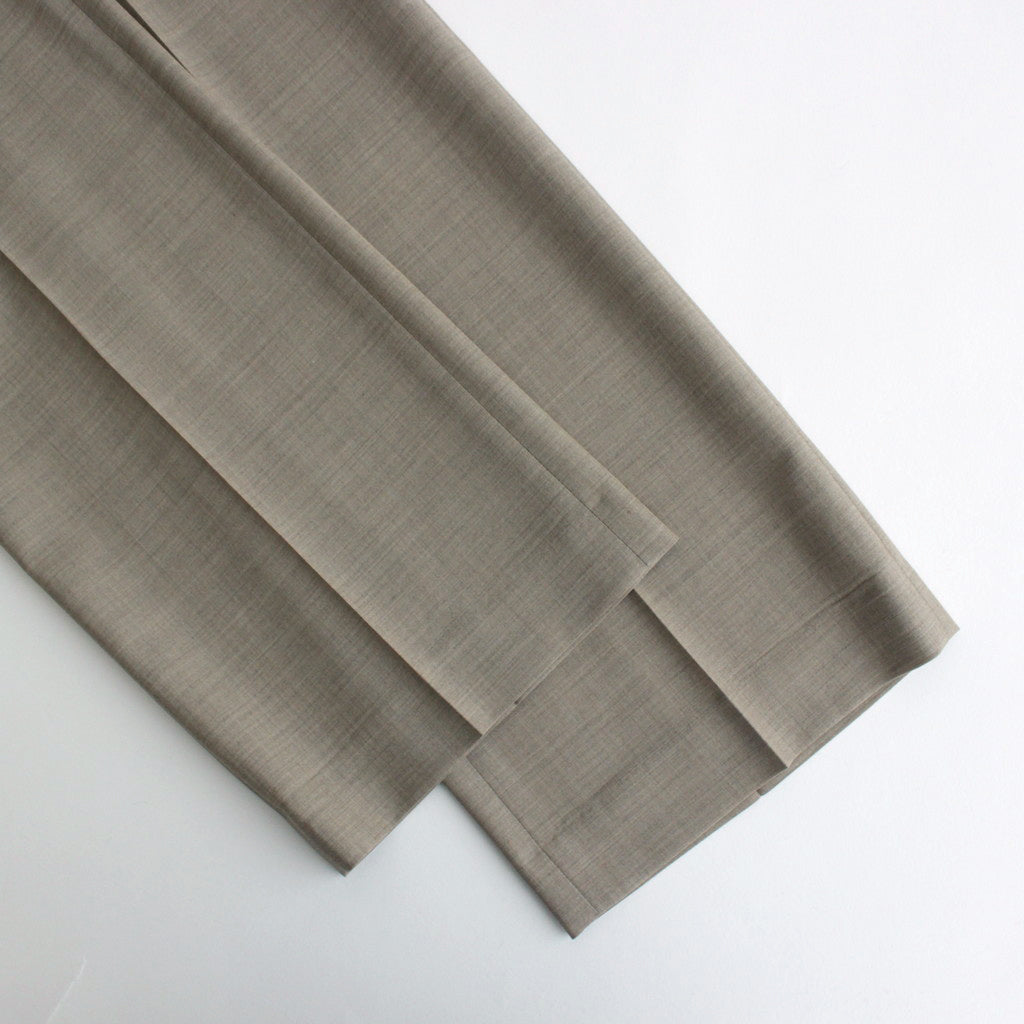 SUPER FINE TROPICAL WOOL SLACKS #TOP GRAY BEIGE [A24SP04WT]