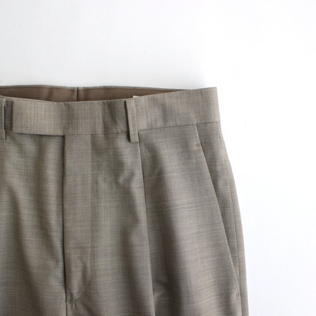 SUPER FINE TROPICAL WOOL SLACKS #TOP GRAY BEIGE [A24SP06WT]