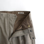 SUPER FINE TROPICAL WOOL SLACKS #TOP GRAY BEIGE [A24SP06WT]