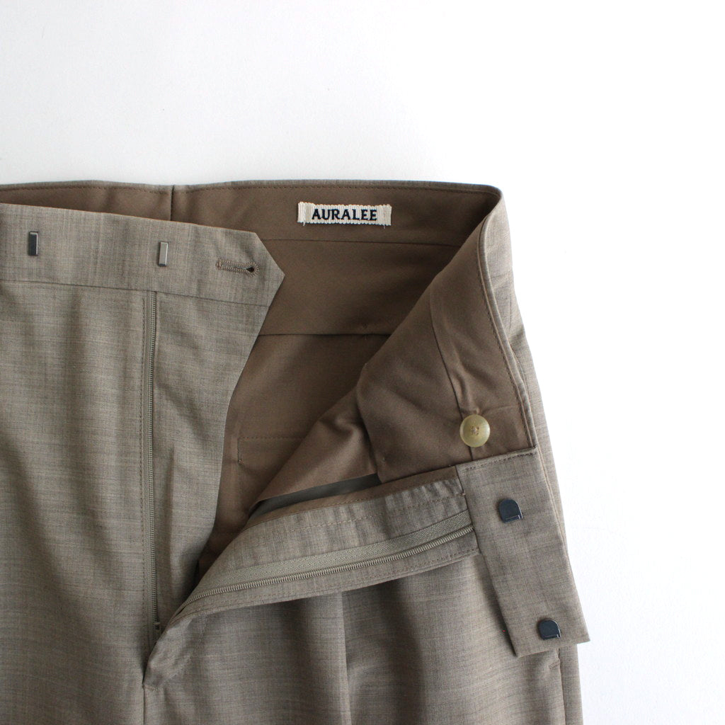 SUPER FINE TROPICAL WOOL SLACKS #TOP GRAY BEIGE [A24SP06WT]