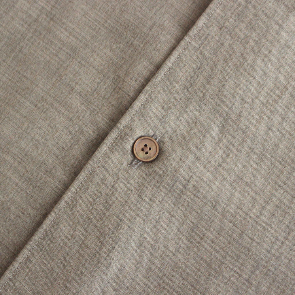 SUPER FINE TROPICAL WOOL SHIRT #TOP GRAY BEIGE [A24SS03WT]