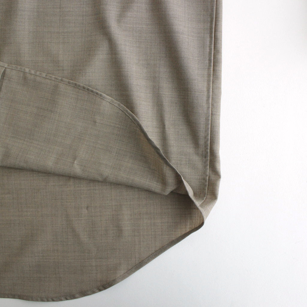 SUPER FINE TROPICAL WOOL SHIRT #TOP GRAY BEIGE [A24SS03WT]