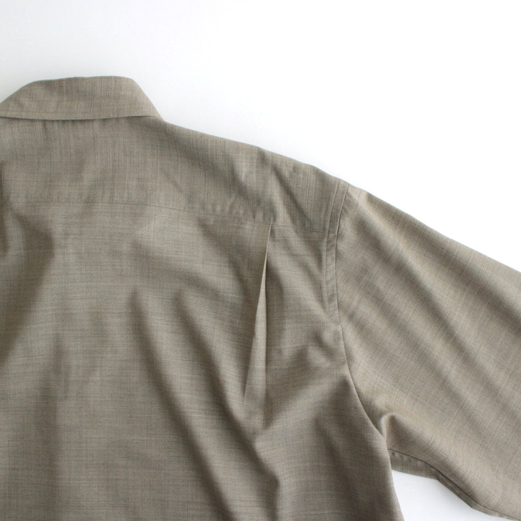 SUPER FINE TROPICAL WOOL SHIRT #TOP GRAY BEIGE [A24SS03WT]