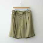 BELTED WIDE LEG SHORTS #SAND YELLOW [YK24SS0650P]