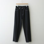 5P WIDE LEG STRAIGHT PANTS #BLACK [YK24SS0649P]