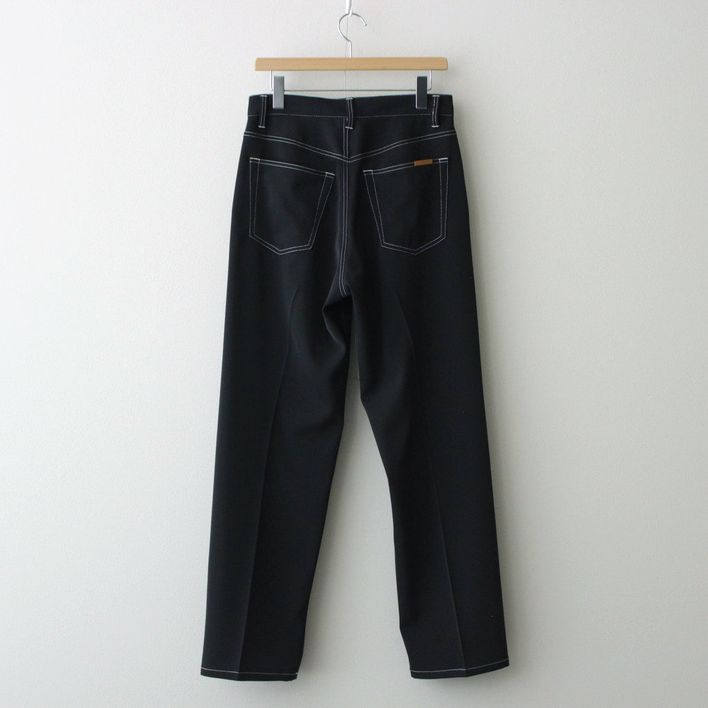 5P WIDE LEG STRAIGHT PANTS #BLACK [YK24SS0649P]