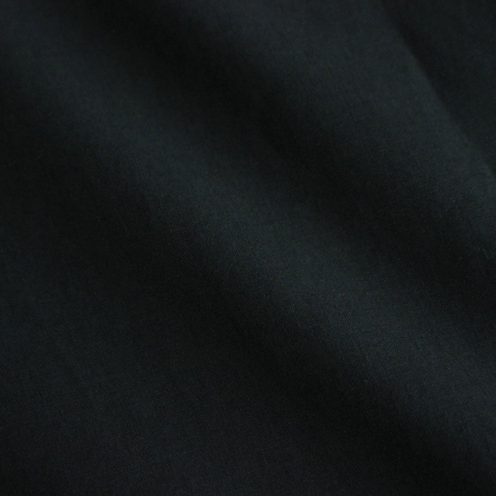 EMBROIDERY OPEN COLLAR SHIRT #BLACK [YK24SS0663SH]