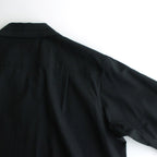 EMBROIDERY OPEN COLLAR SHIRT #BLACK [YK24SS0663SH]