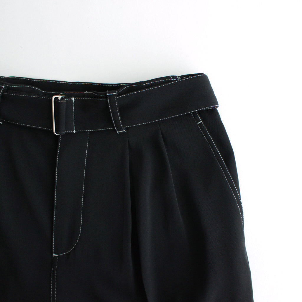 BELTED WIDE LEG SHORTS #BLACK [YK24SS0650P]