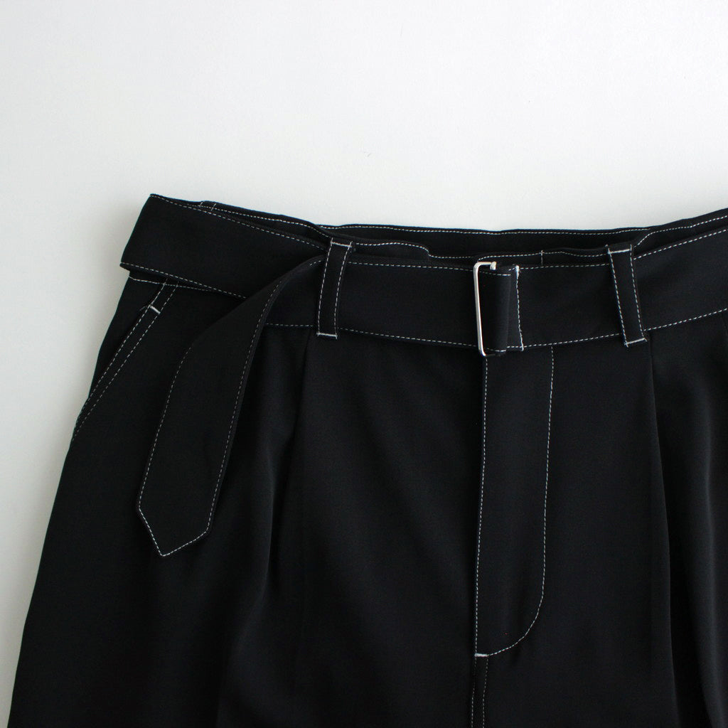 BELTED WIDE LEG SHORTS #BLACK [YK24SS0650P]