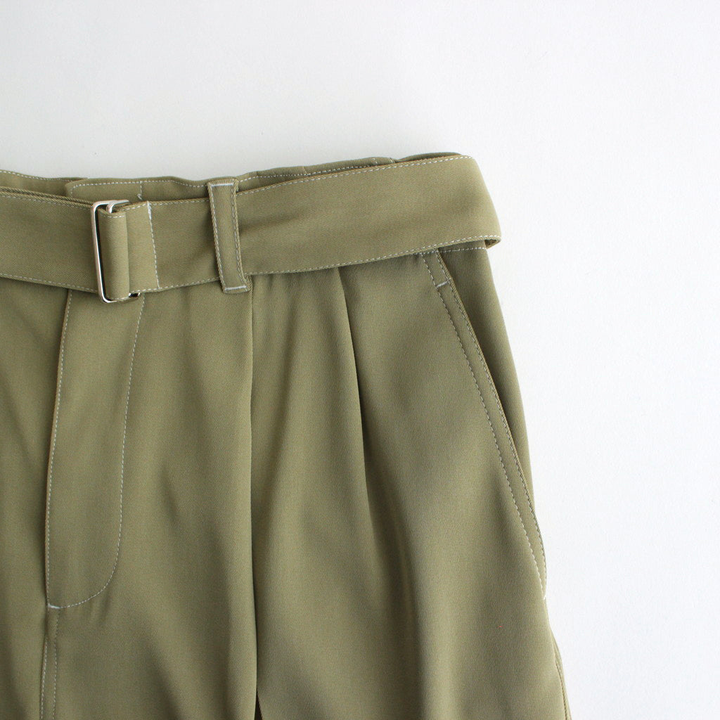 BELTED WIDE LEG SHORTS #SAND YELLOW [YK24SS0650P]