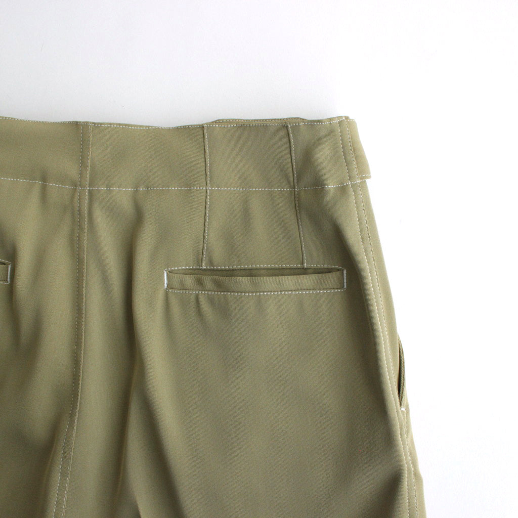 BELTED WIDE LEG SHORTS #SAND YELLOW [YK24SS0650P]