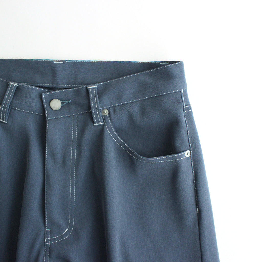 5P WIDE LEG STRAIGHT PANTS #FOG BLUE [YK24SS0649P]
