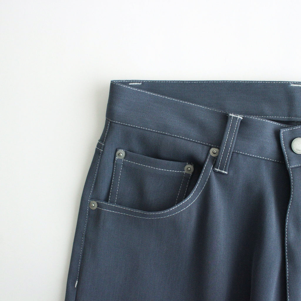 5P WIDE LEG STRAIGHT PANTS #FOG BLUE [YK24SS0649P]