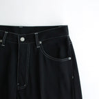5P WIDE LEG STRAIGHT PANTS #BLACK [YK24SS0649P]