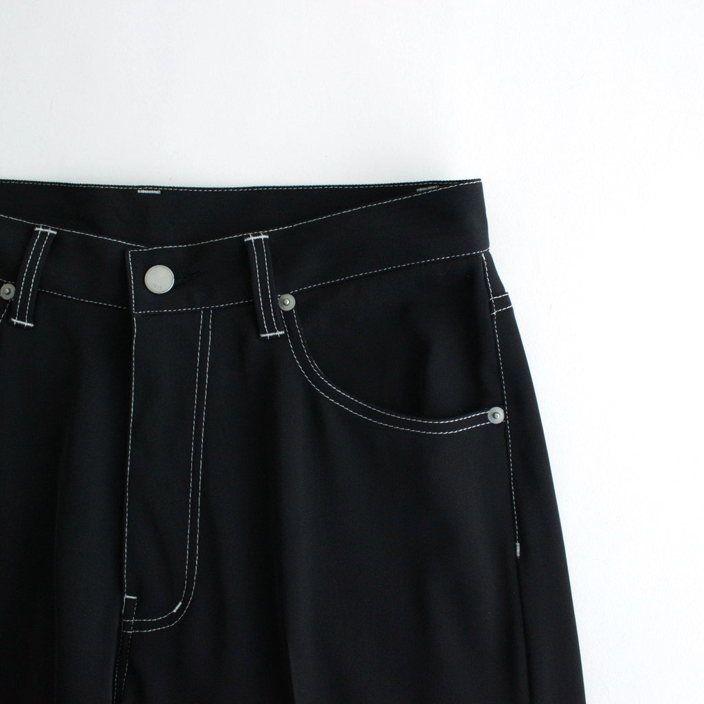 5P WIDE LEG STRAIGHT PANTS #BLACK [YK24SS0649P]
