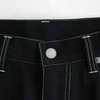 5P WIDE LEG STRAIGHT PANTS #BLACK [YK24SS0649P]