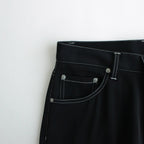 5P WIDE LEG STRAIGHT PANTS #BLACK [YK24SS0649P]