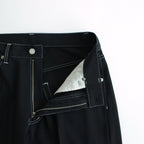 5P WIDE LEG STRAIGHT PANTS #BLACK [YK24SS0649P]