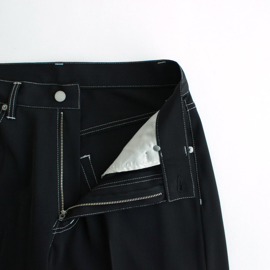 5P WIDE LEG STRAIGHT PANTS #BLACK [YK24SS0649P]