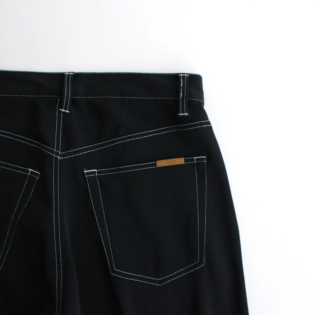 5P WIDE LEG STRAIGHT PANTS #BLACK [YK24SS0649P]