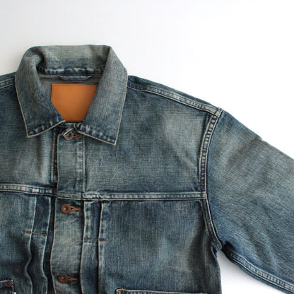 FADED MODERN DENIM JACKET #FADED INDIGO [2441000404]