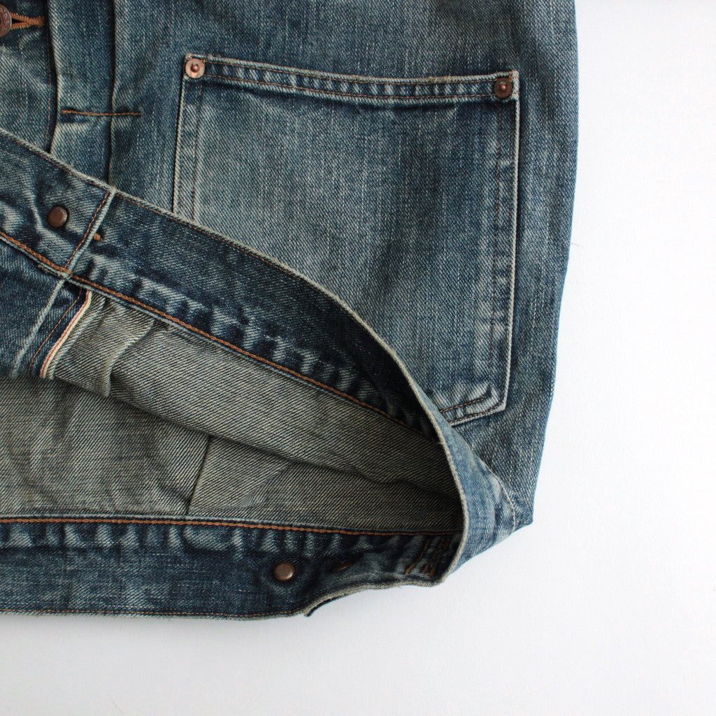 FADED MODERN DENIM JACKET #FADED INDIGO [2441000404]