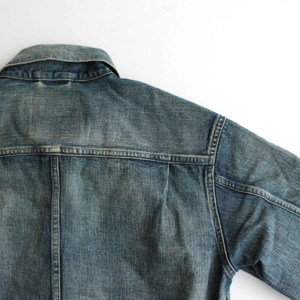 FADED MODERN DENIM JACKET #FADED INDIGO [2441000404]