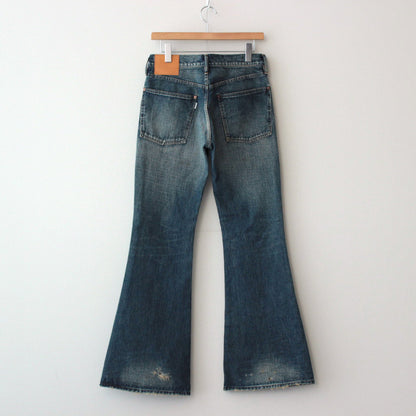 FADED MODERN WESTERN FLARED TROUSERS #FADED INDIGO [2441000412]