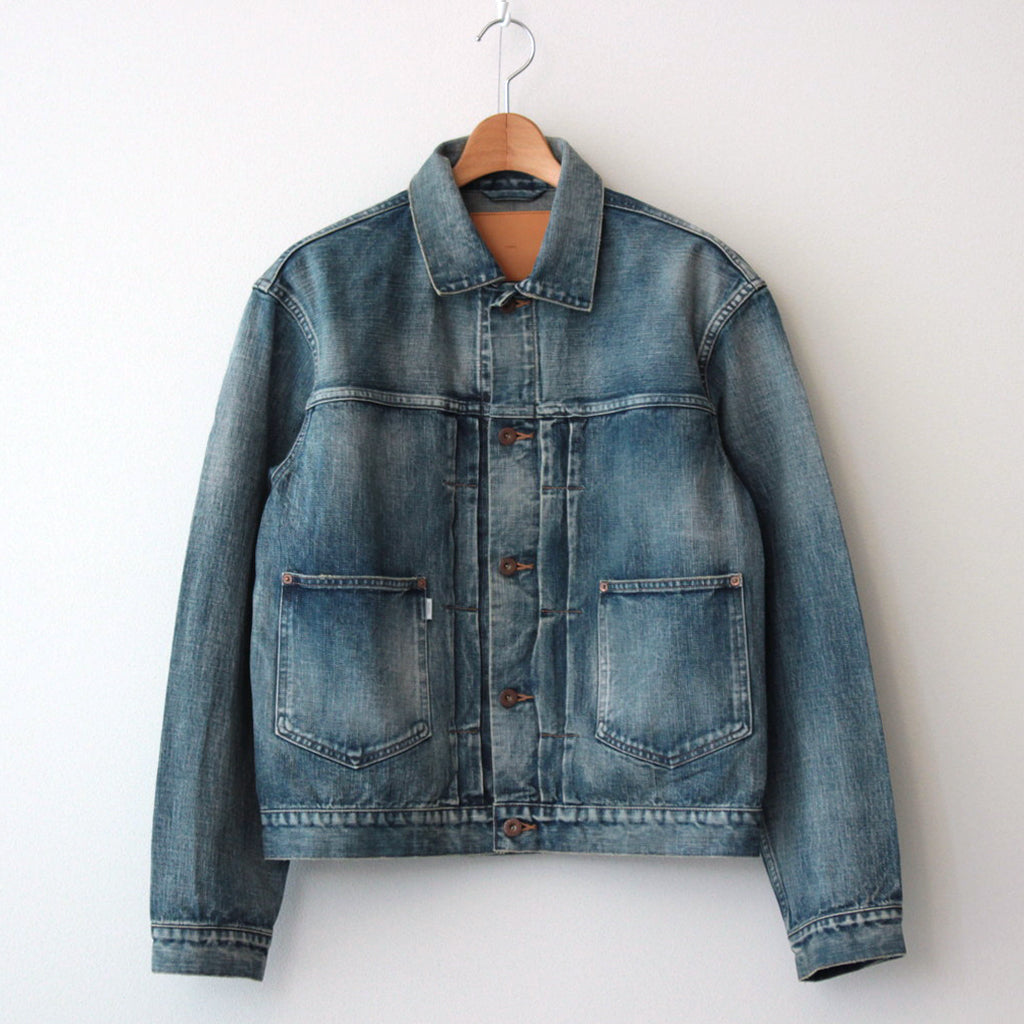 FADED MODERN DENIM JACKET #FADED INDIGO [2441000404]