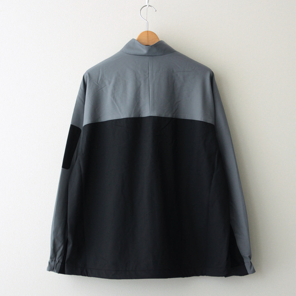 Wool Nylon Gabardine Shell Jacket #GRAYｘBLACK [GM243-30046]