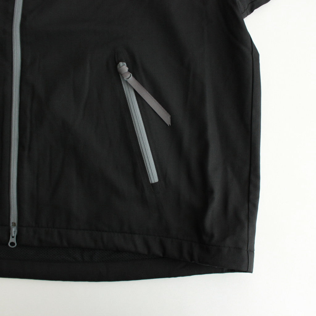 Wool Nylon Gabardine Shell Jacket #GRAYxBLACK [GM243-30046]