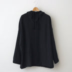 リネンボーダーBigパーカー #BLACK [D124-C311]