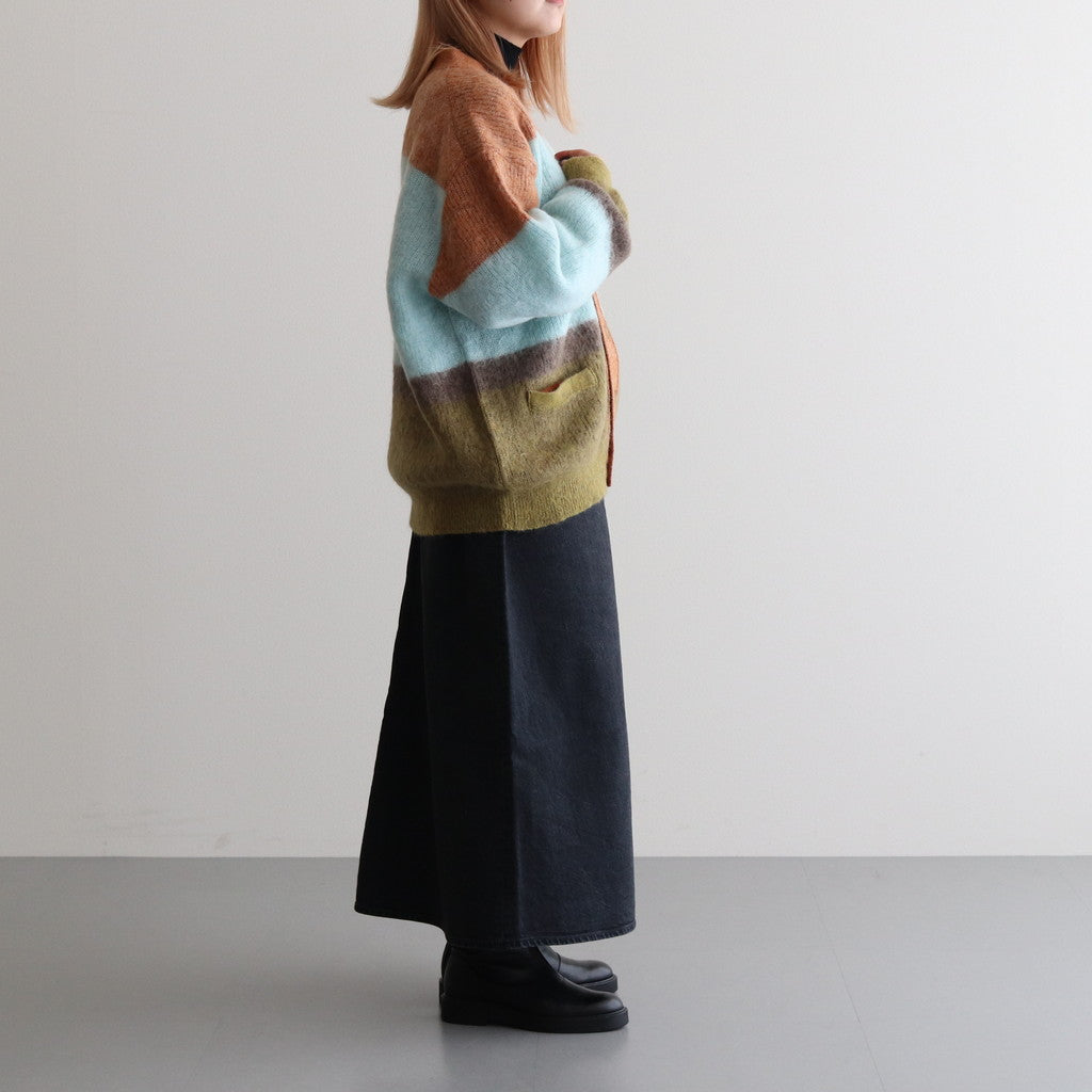 yoke STILL BORDER MOHAIR すい LONG STOLE 22aw