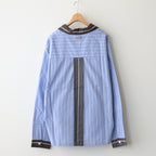 OPEN COLLAR SHIRT #BLUE STRIPE [ST-137]