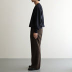 LAMA SHETLAND WOOL TWEED SLACKS #BROWN TWEED [A24AP04LS]