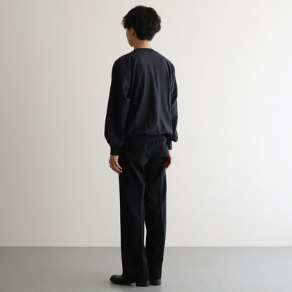 LIGHT WOOL MAX GABARDINE SLACKS #TOP BLACK [A24AP02MG]