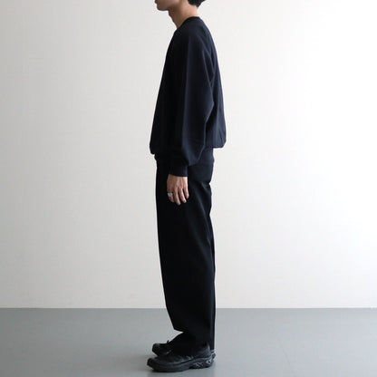 LIGHT WOOL MAX GABARDINE TWO-TUCK SLACKS #TOP BLACK [A24AP03MG]