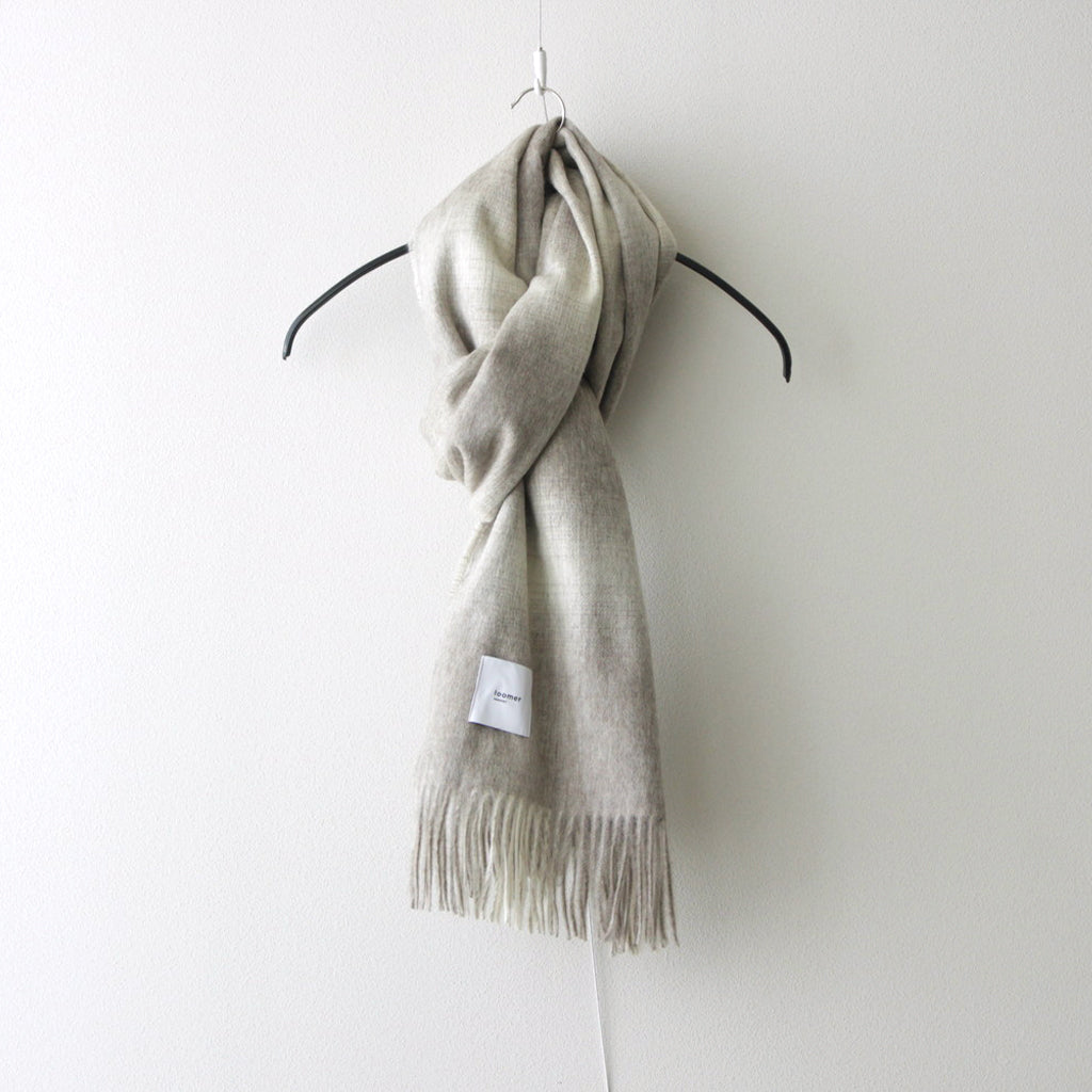 Natural Wool Hombre check Stole #GREY [LM323-ST036]