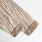OPEN COLLAR SHIRT #BEIGE STRIPE [ST-137]