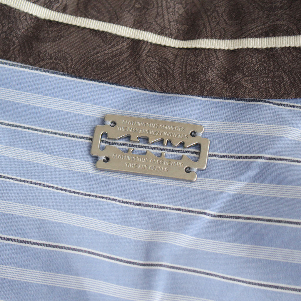 OPEN COLLAR SHIRT #BLUE STRIPE [ST-137]