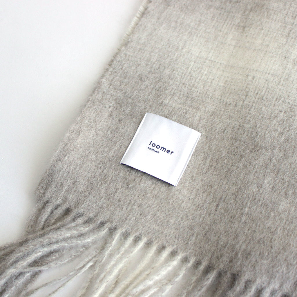 Natural Wool Hombre check Stole #GREY [LM323-ST036]