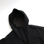 リネンボーダーBigパーカー #BLACK [D124-C311]