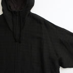 リネンボーダーBigパーカー #BLACK [D124-C311]